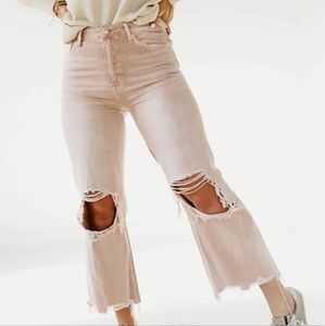 Vervet cropped wide leg denim